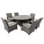 Nistler 6 - Person Patio Dining Set with Round Table , Cushions Included-182585415