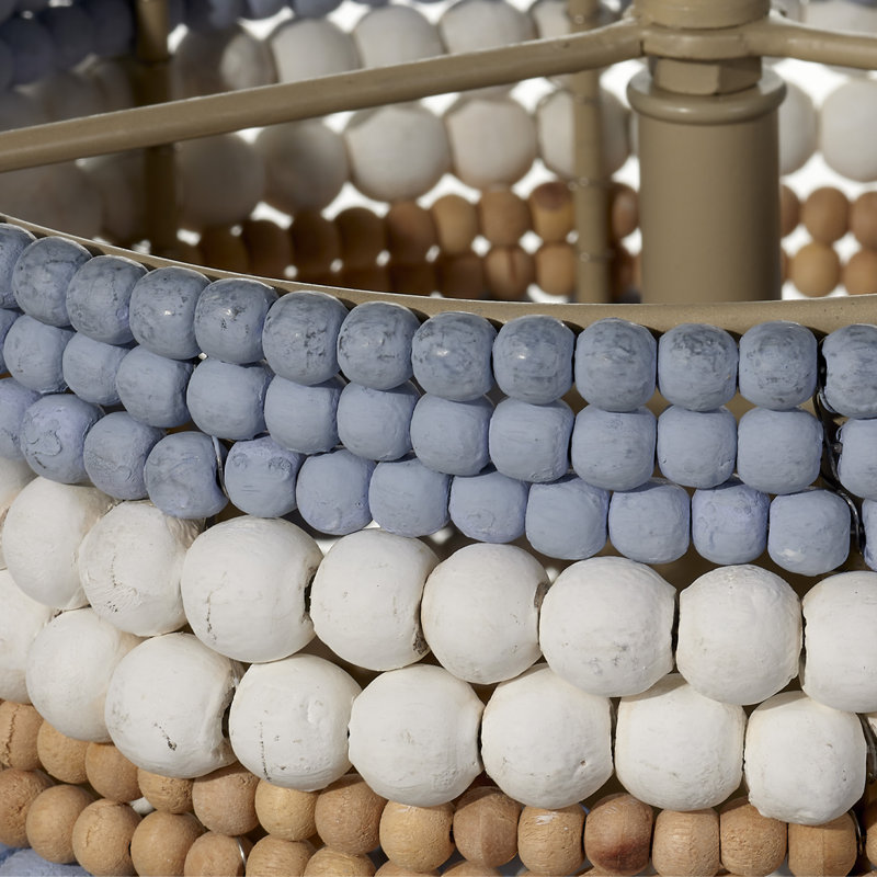 Strand 1 - Light Pendant, Blue/White/Natural Wood 