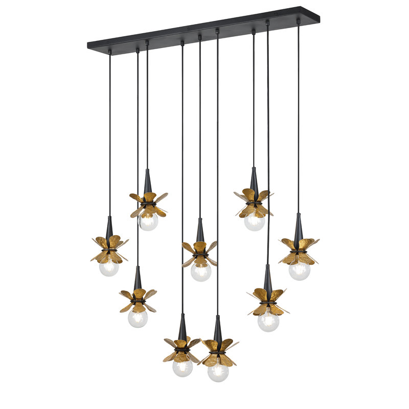 Lustre araignée à 9 lumières à intensité variable Portinatx