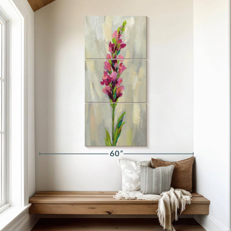 Fleur simple tige VII, H 52 po x l 24 po