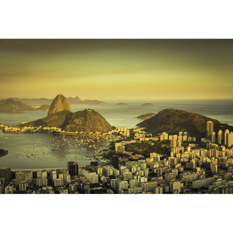 Botafogo Bay Sunset 1 Piece Wrapped Canvas Wall Art, 51cm H x 76cm W x 3.8cm D