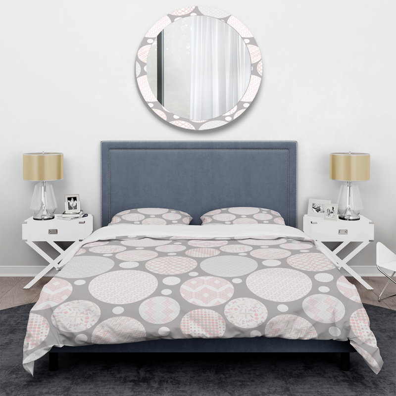 Cream Microfiber 3 Piece Duvet Cover Set, Full/Double Duvet Cover + 2 Standard Shams