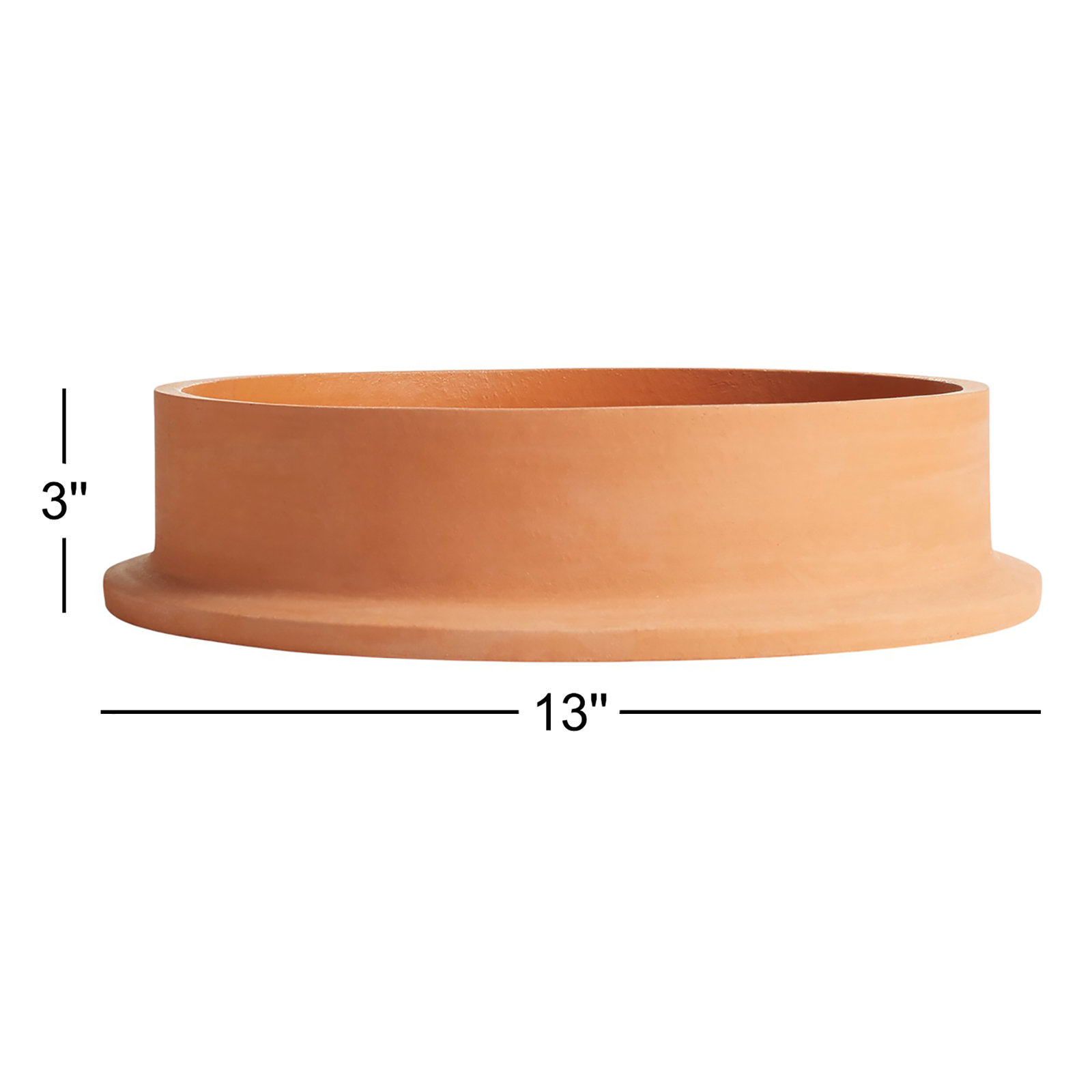 Flange Porcelain Decorative Bowl 1, 3" H x 13" W x 13" D