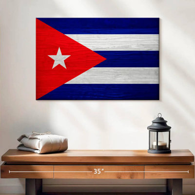Borges Wood Cuba Flag
