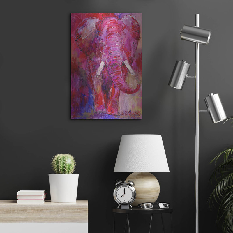 «Pink Elephant» par Richard Wallich, H 24 po x l 16 po