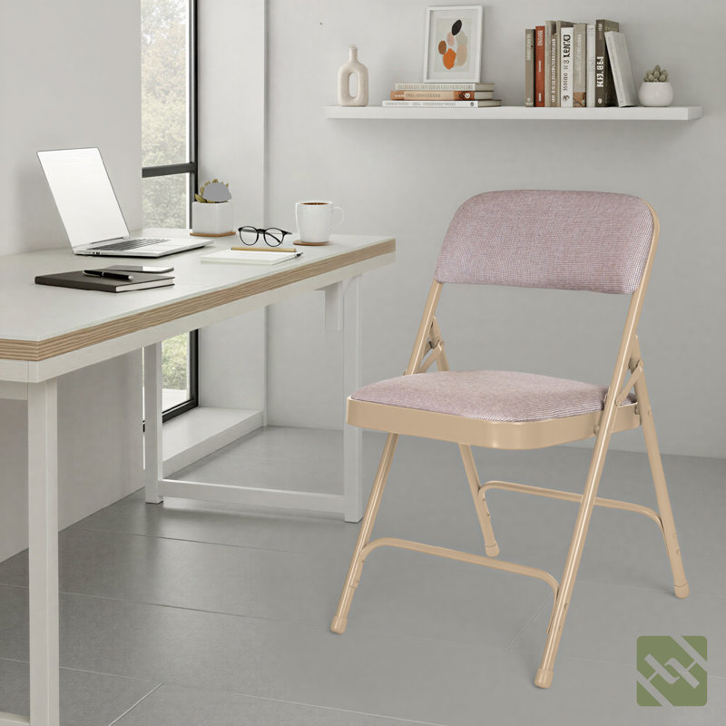 Chaise pliante rembourrée Bernadine, Beige