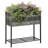 Portable Elevated Garden Bed with Tool Storage and Rattan Look for Various Plants-2004582207