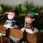 Santa And Elf Christmas Stocking Holders - 5" - Set Of 2