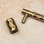 Antique Brass Diamond Textured T-Bar Handles-128949569