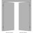 Invisible Frameless Regular Flush Primed Paneled Manufactured Wood Interior Double Door-110978283-110978288