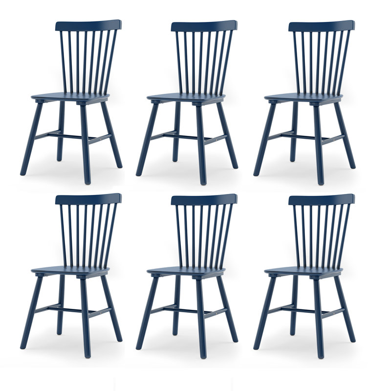 Ensemble de 6 chaises d'appoint Chesley, Bleu foncé
