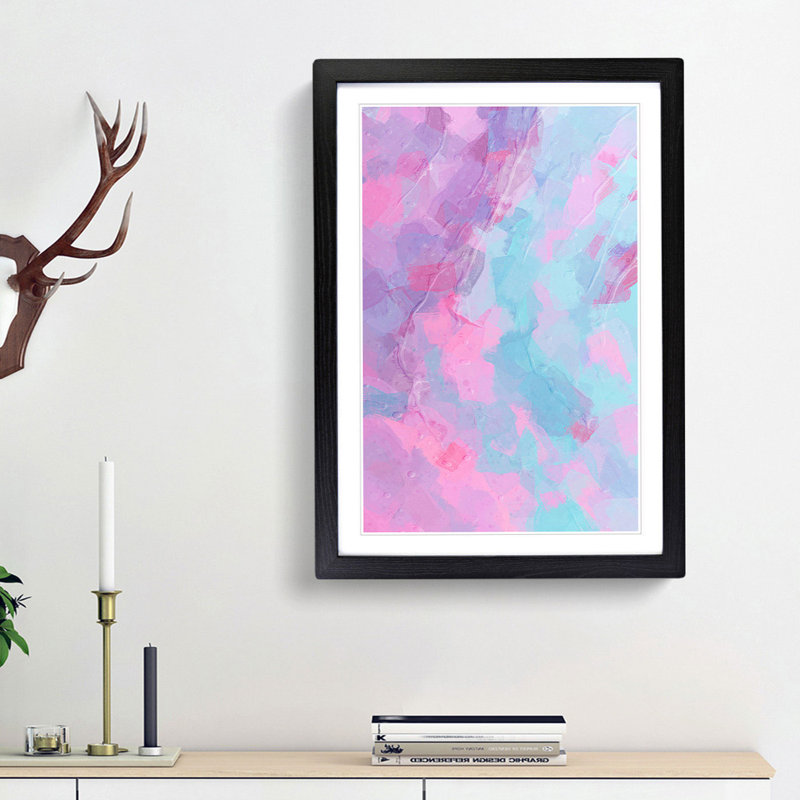 Free Light in Abstract - Picture Frame Graphic Art Print, 36cm H x 27cm W x 2cm D, Black Framed