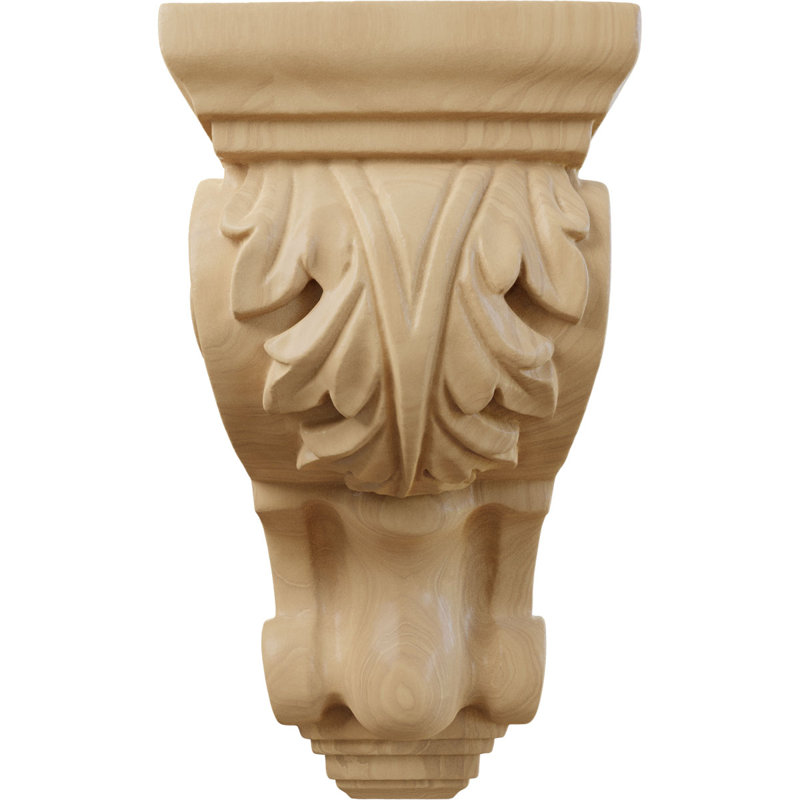Petit corbeau Acanthus traditionnel l 3 1/2 po x P 4 po x H 7 po (paquet de 6), Cerisier