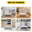 Stainless Steel Work Table&3-stage Adjustable Shelf