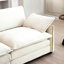 Canapé modulaire en velours côtelé beige avec 6 sièges - Mobilier de salon doux et élégant, polyvalent et polyvalent