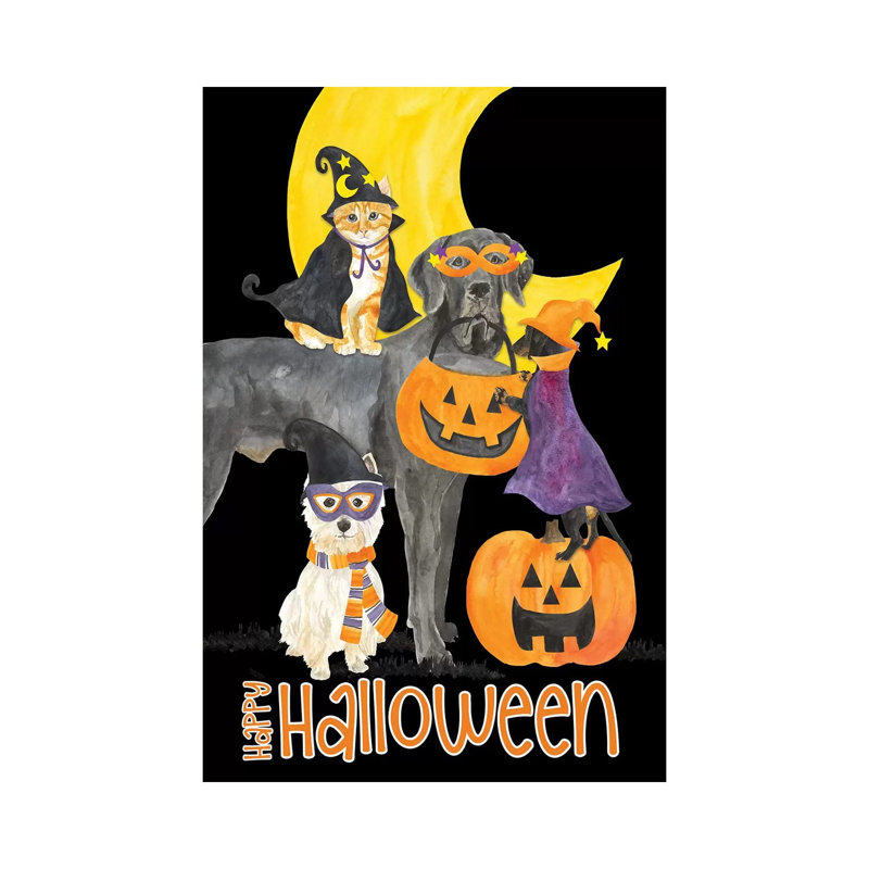 Fright Night Friends - Happy Halloween II by Tara Reed - Wrapped Canvas Painting, 20.32 cm H x 30.48 cm W