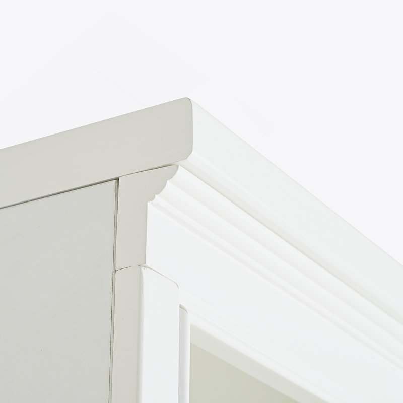 Tablette de présentation de 75 po de hauteur avec armoire, armoire de style rétro pour les couloirs: salon, cuisine, maison, studio ou espace de travail - blanc