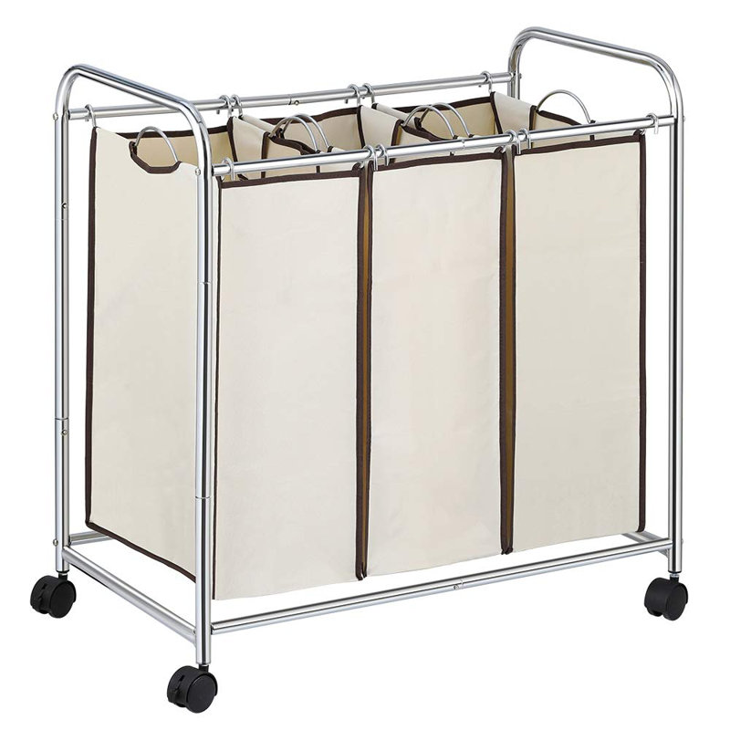 Trieur de linge à 3 sacs Nex, Argent