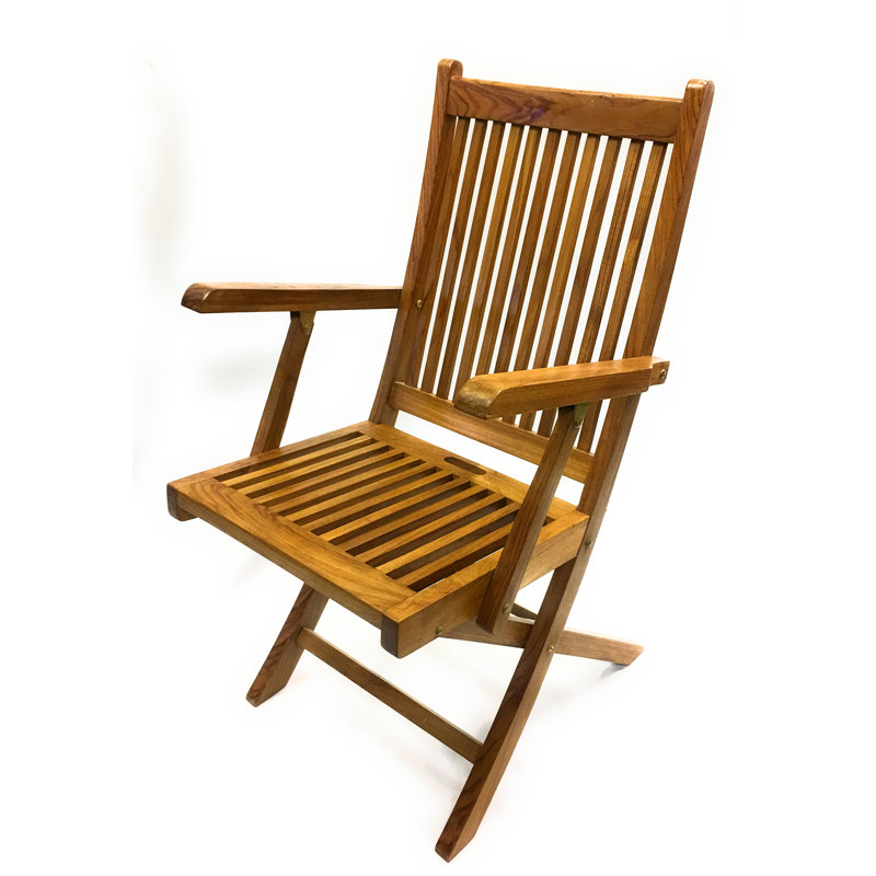 Chaise pliante en bois high back