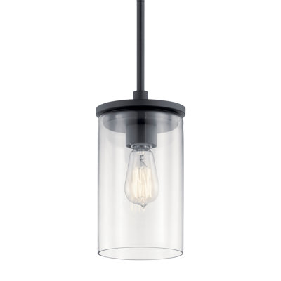 Luminaire suspendu cylindrique à 1 lumière Crosby