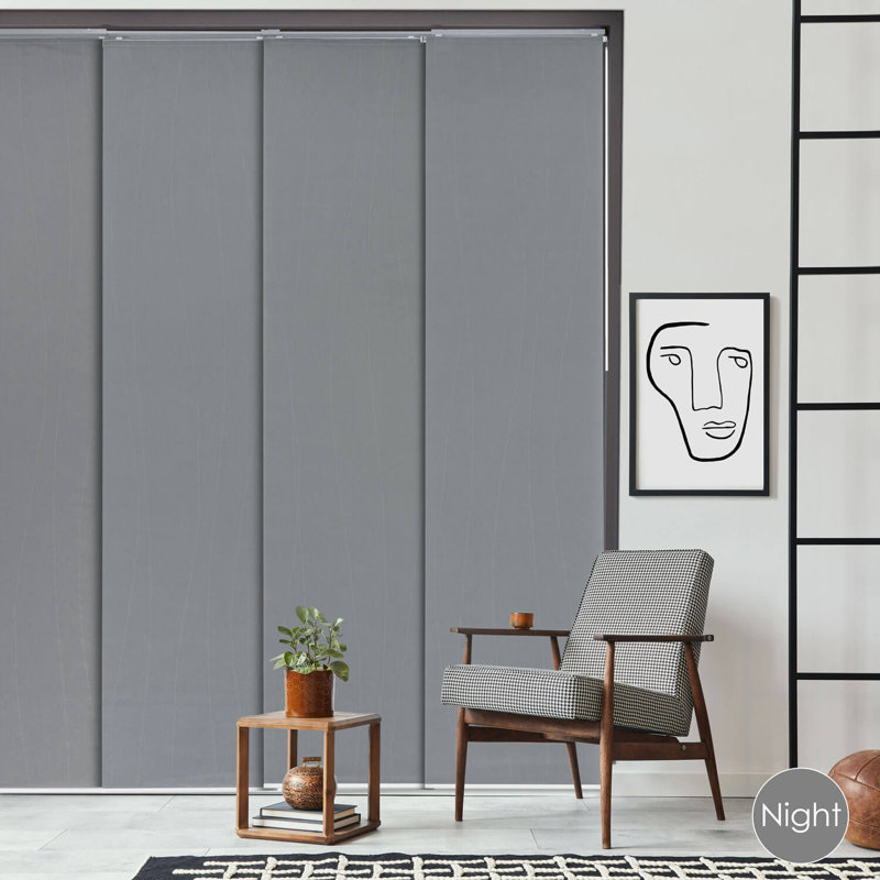 Sharmaine Adjustable Sliding Panel Track Semi-Sheer Vertical Blind