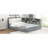Gray Full Size Wood Bed Frame With Storage Headboard, 2 Drawers And Efficient Assembly Simple Steps-363301410