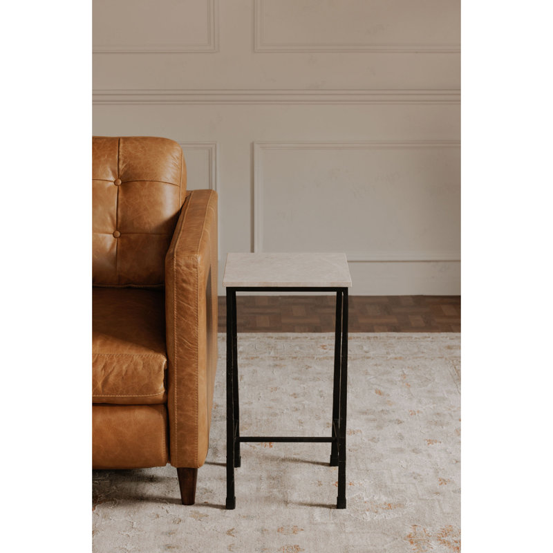 Table d'appoint Mota en marbre Botticino