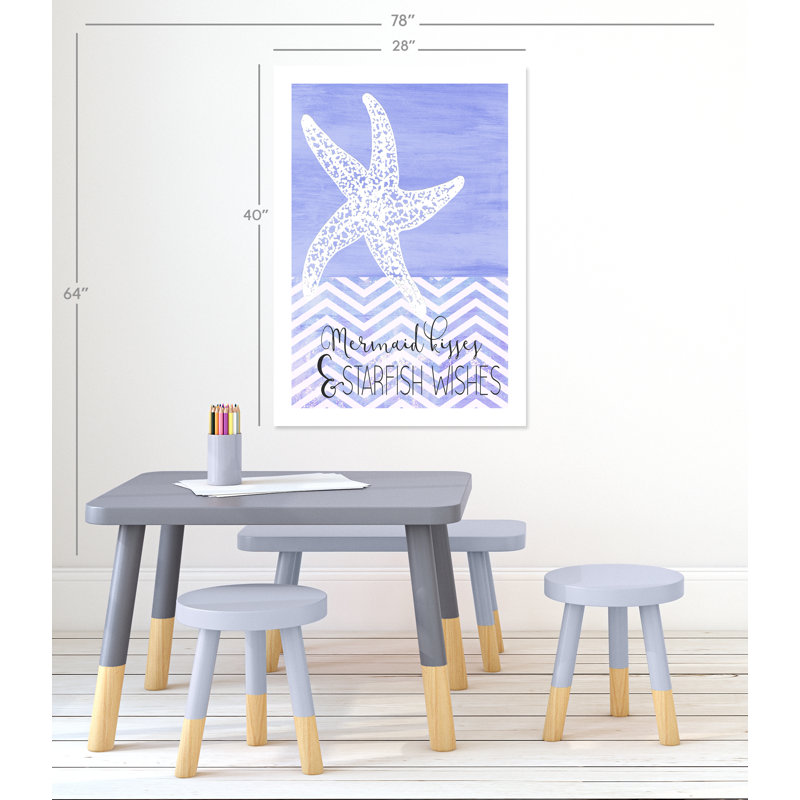 Adhésif décoratif «Mermaid Kisses», H 40 po x l 28 po x P 1 po, Papier