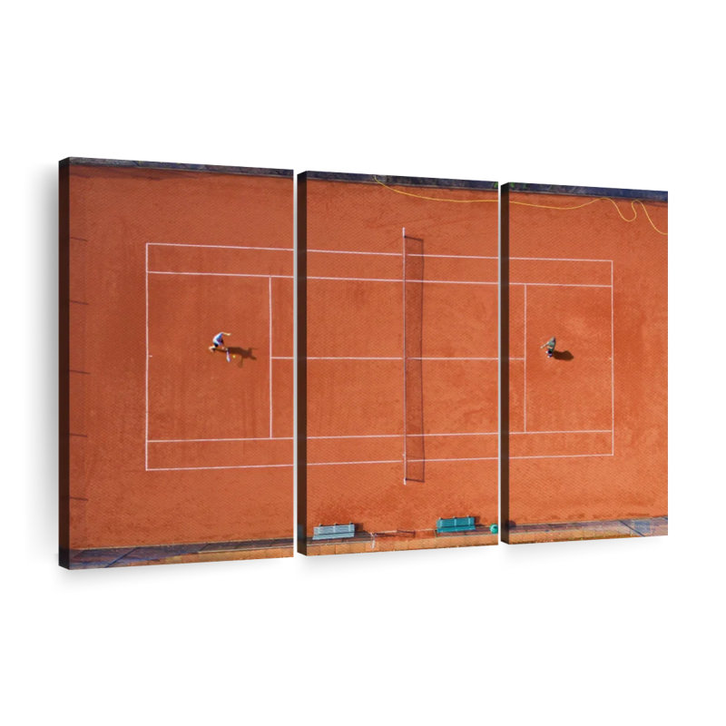 Wuppertal Tennis Court Wall Art Multi Piece Canvas Print, H 20 po x l 33 po x P 1,25 po