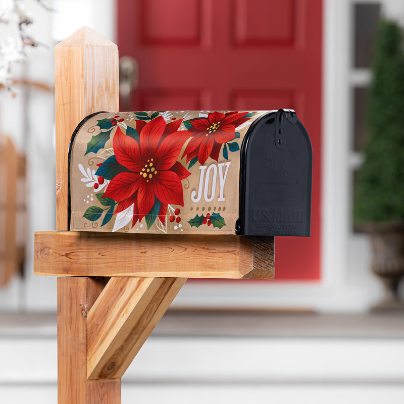 Couvercle de boîte aux lettres Joy Poinsettia