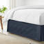 Shay Solid Dark Denim Cotton Bedskirt-1751299164-1751299167