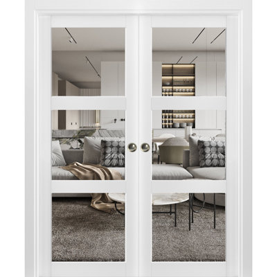 Portes coulissantes en verre transparent Lucia