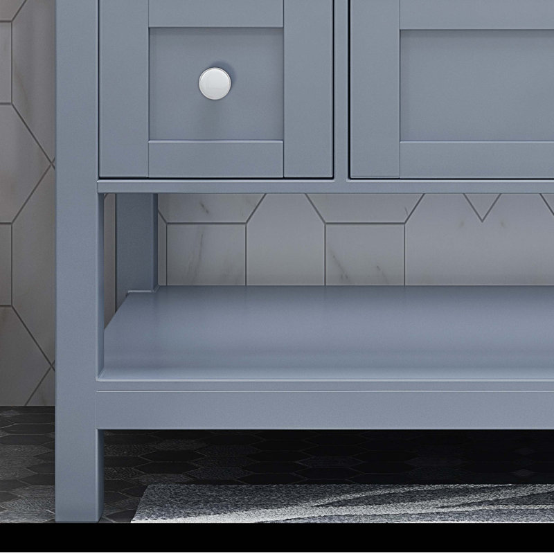 Meuble-lavabo moderne sans lavabo, 48 po, Gris