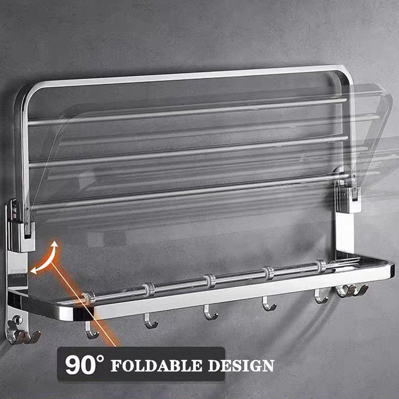 Porte-serviettes mural pliable