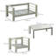 Outsunny 4 Pieces Outdoor Garden Furniture Set Aluminium Champagne Gold