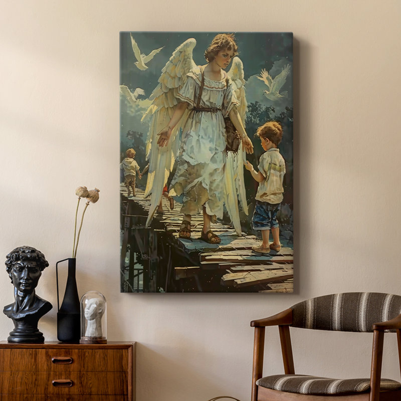 Série Religious CDXLII - Toile tendue avec châssis Premium - Prêt à être accroché, H 60 po x l 40 po