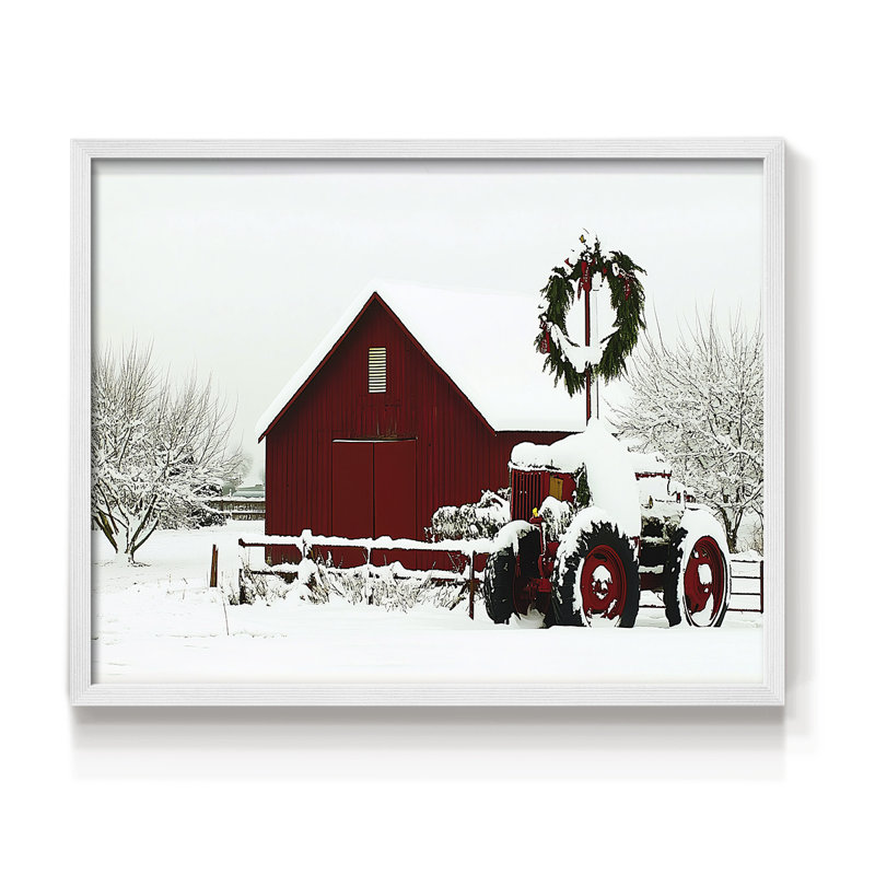 Art de Noël - Dxxxi - reproduction encadrée - réversible, H 16 po x l 20 po, Blanc