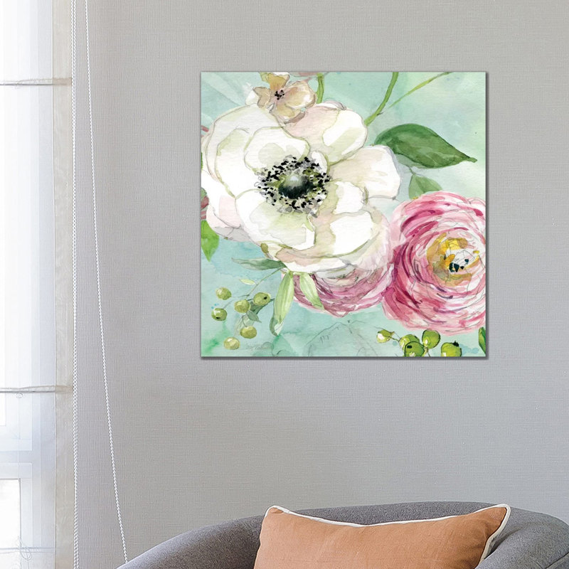 Asbury Garden Bloom III by Carol Robinson - Painting on Canvas, Wrapped Canvas, 45.72 cm H x 45.72 cm W x 1.91 cm D