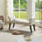 Armrest Button-Tufted Ottoman Bench