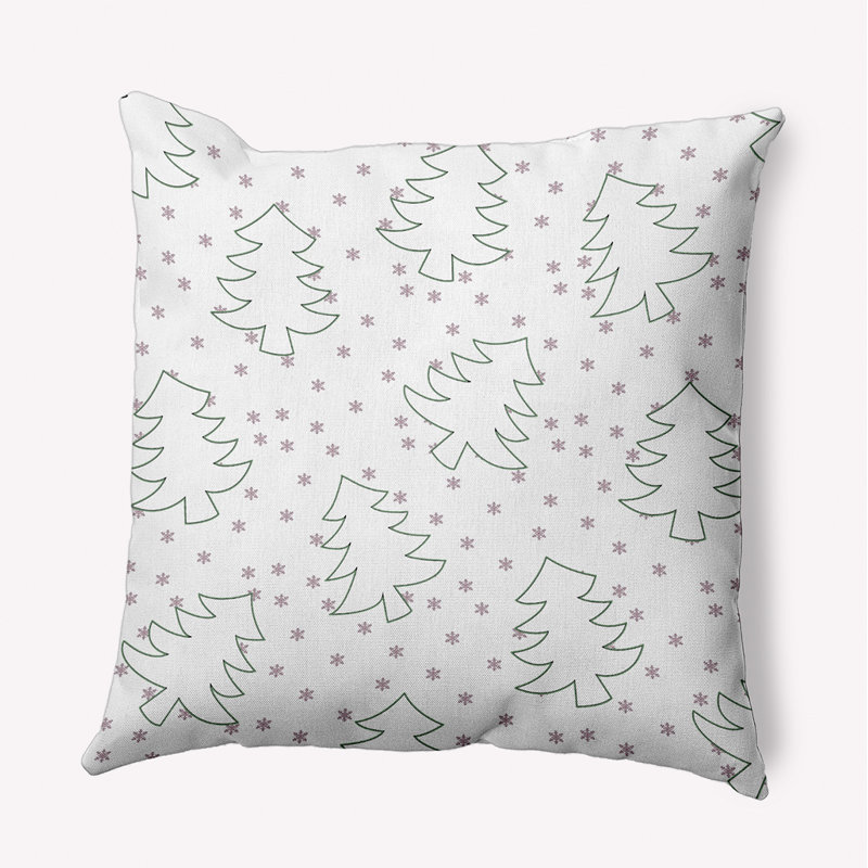 Coussin décoratif intérieur / extérieur en polyester, 16 po x 16 po, Carré