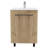 2 Piece Bathroom Set, Yaka Linen Cabinet + Dustin Free Standing Sink Cabinet , Light Oak