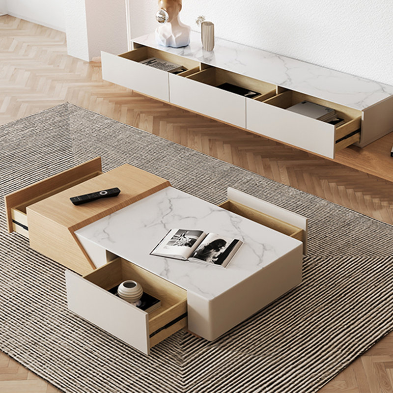 Creative TV cabinet tea table combination