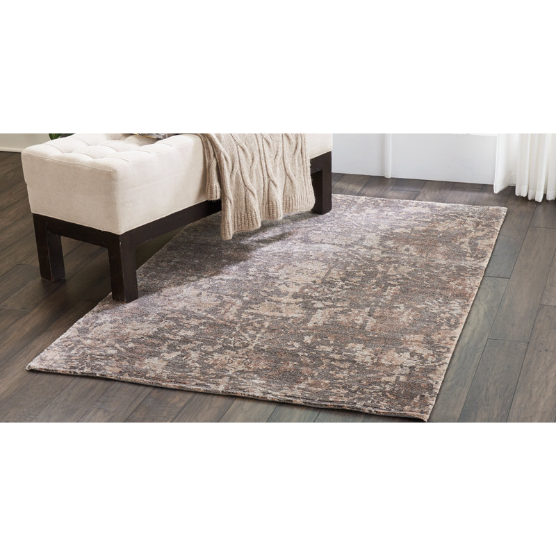 Dehl Rayon Oriental Indoor Rug, Rectangle 3'9" x 5'9"