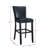 Wexford Collection Set of 2 Upholstered Faux Leather Counter Stools, High Back Wood Bar Stools, Counter Height Dining Chairs for Kitchen Island, Breakfast Bar and Dining Room-899810627-894186937