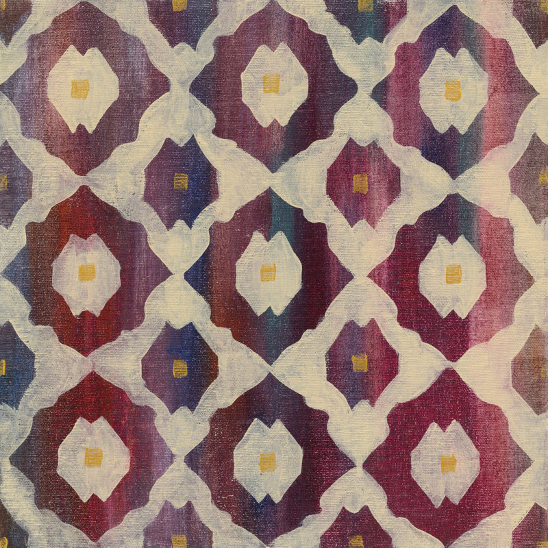 Boho Lattice II by Silvia Vassileva - No Frame Print on Canvas, 30cm H x 30cm W x 3.8cm D