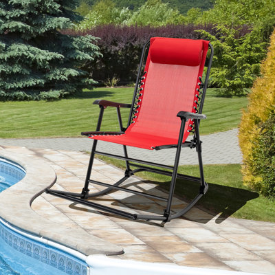 Chaise berçante d'extérieur en métal Myiesha