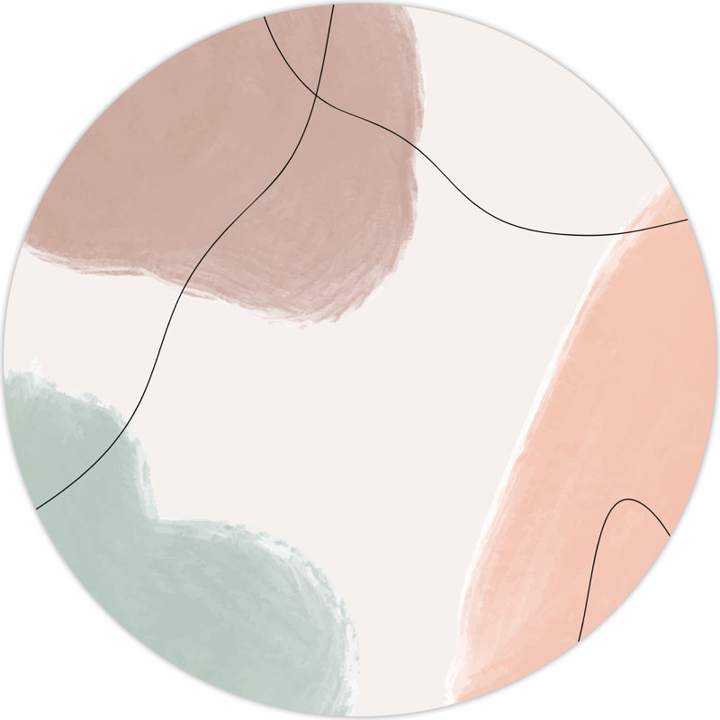 Achouhada Vinyl Machine Printed Area Rug, Round 200cm