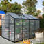 Serre en polycarbonate pour jardins - structure stable et garde-pieds avec grande base enduite