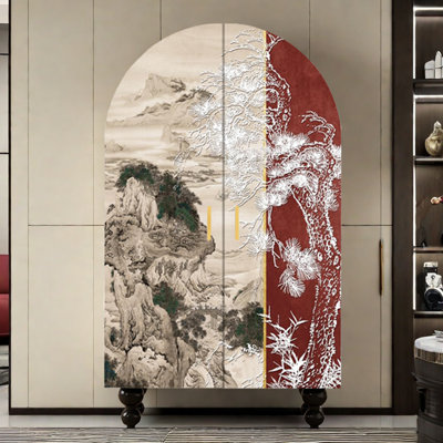 Armoire-penderie à double porte arquée