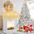Shaffer 4.5FT Flocked Christmas Tree with Lights & Pine Cones